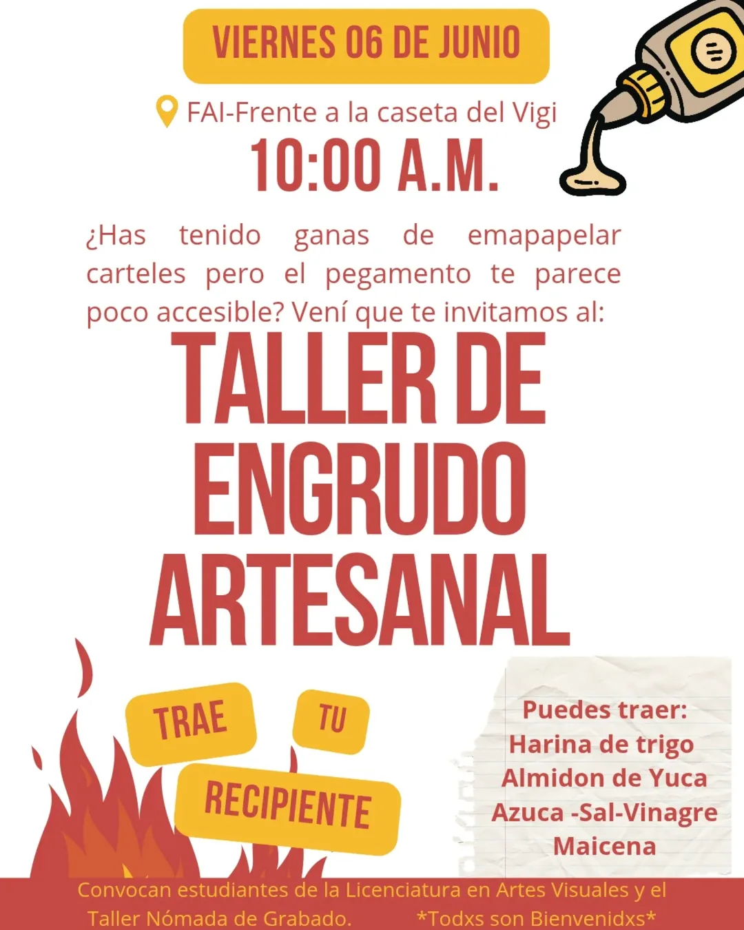 Taller de engrudo artesanal